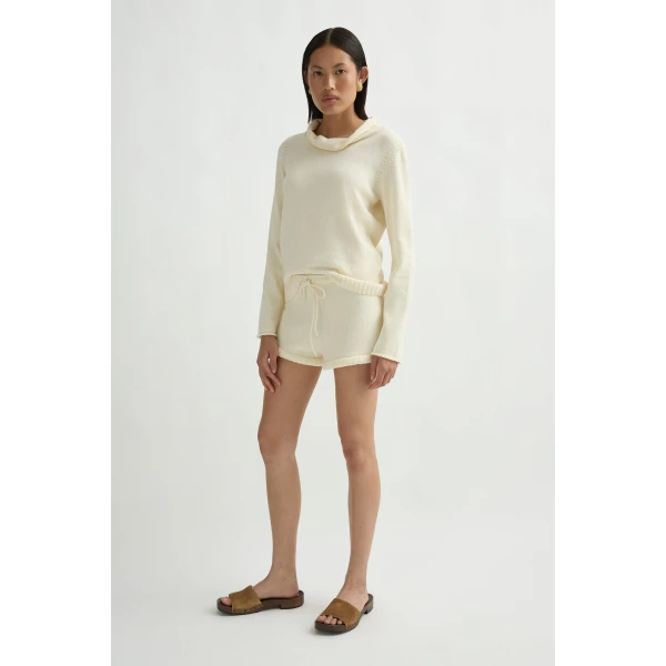Posse Teo Sweater in Ivory | Sweaters | Luxury Shoes , view 4