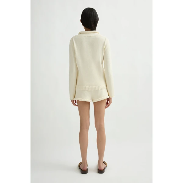 Posse Teo Sweater in Ivory | Sweaters | Luxury Shoes , view 5