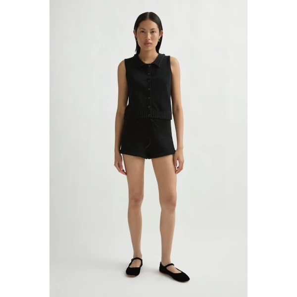 Posse Teo Top in Black | Tops | Luxury Shoes , view 3