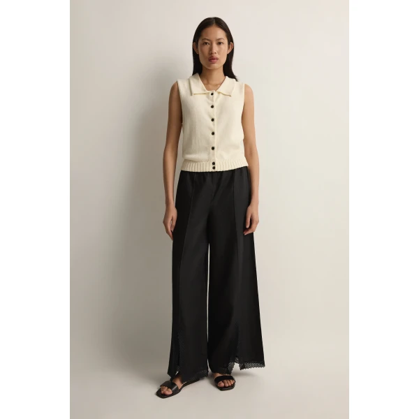 Posse Teo Top in Ivory | Tops | Luxury Shoes , view 3