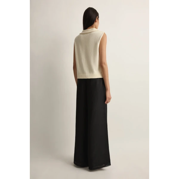 Posse Teo Top in Ivory | Tops | Luxury Shoes , view 5