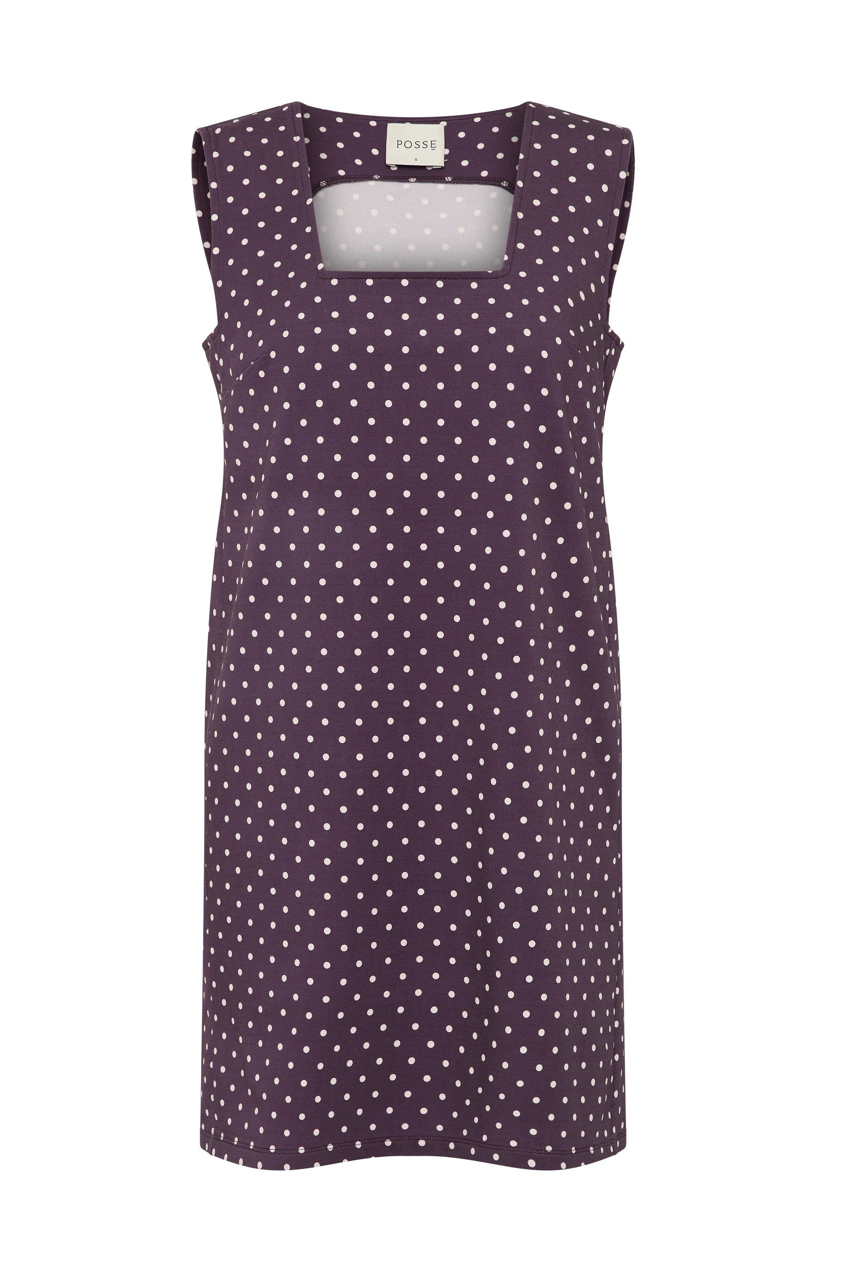 Posse Tommy Dress in Purple Ivory Polka Dot Posse Tommy Dress in Purple Ivory Polka Dot | Midi Dresses | Luxury Shoes