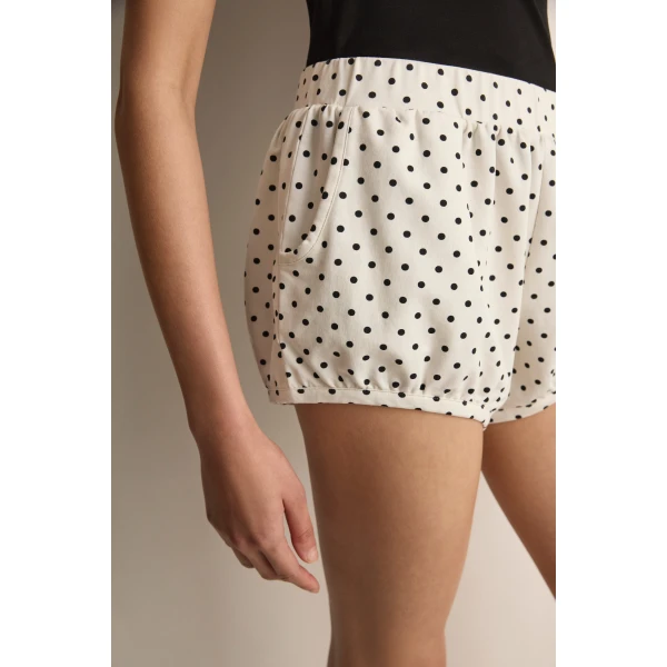 Posse Tommy Short in Ivory Black Polka Dot | Shorts | Luxury Shoes , view 5