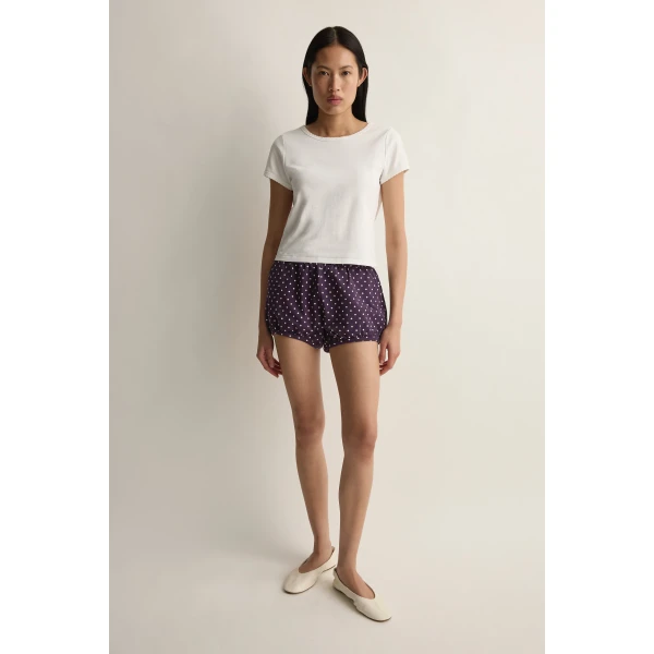 Posse Tommy Short in Purple Ivory Polka Dot | Shorts | Luxury Shoes , view 2