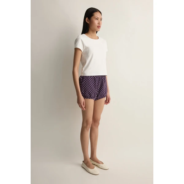 Posse Tommy Short in Purple Ivory Polka Dot | Shorts | Luxury Shoes , view 3