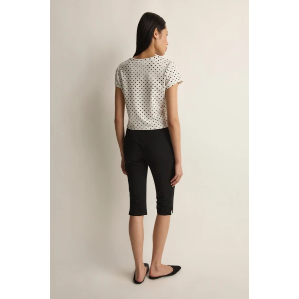 Posse Tommy Tee in Ivory Black Polka Dot | T-shirts | Luxury Shoes , view 4