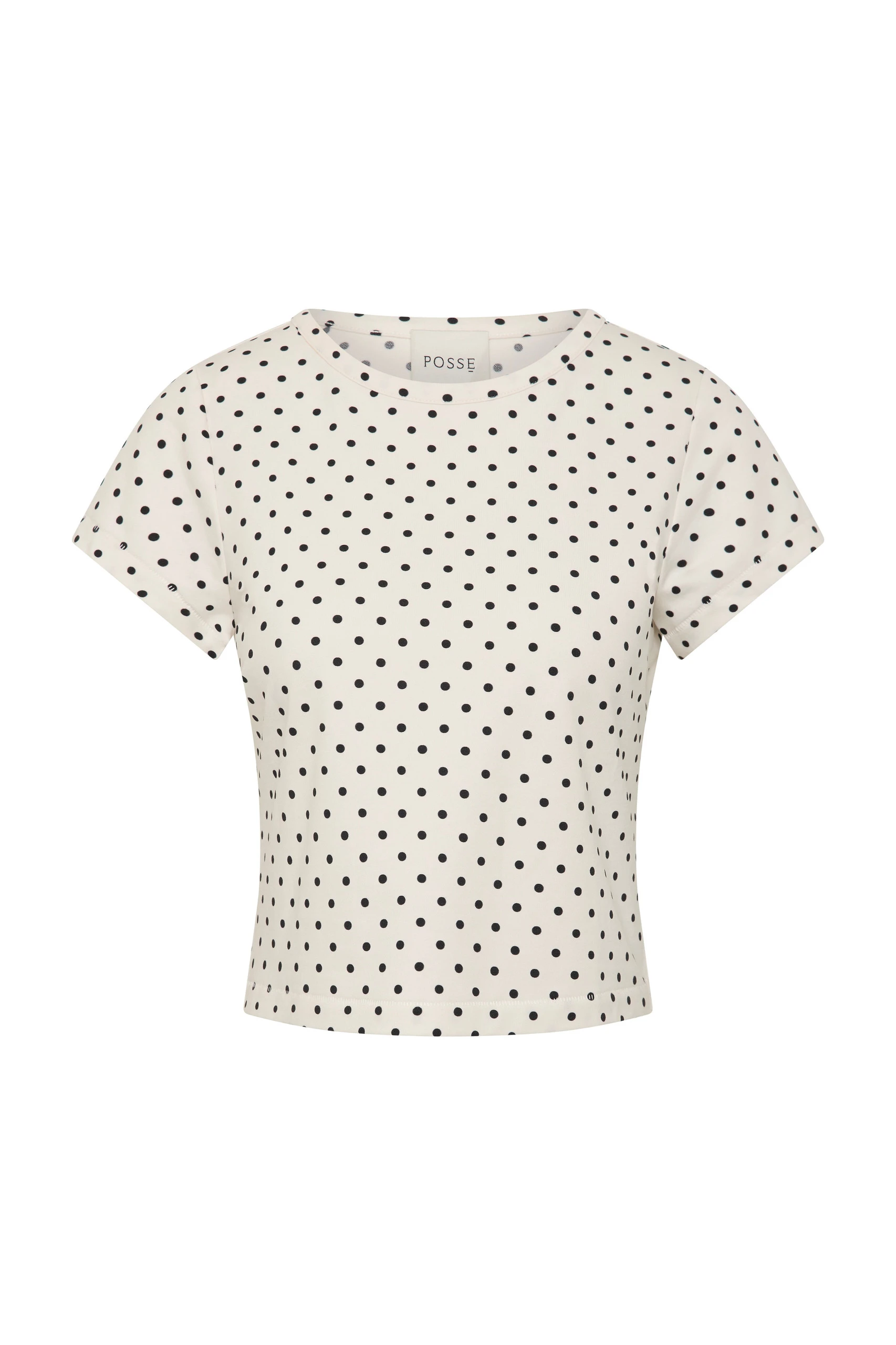 Posse Tommy Tee in Ivory Black Polka Dot Posse Tommy Tee in Ivory Black Polka Dot | T-shirts | Luxury Shoes