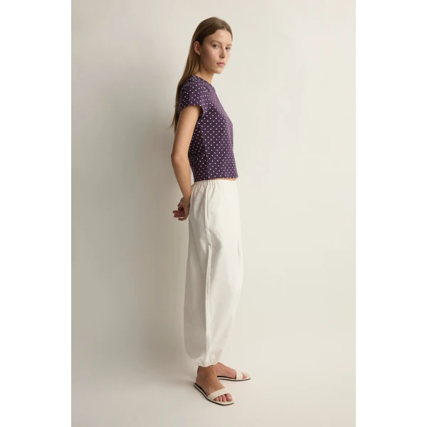Posse Tommy Tee in Purple Ivory Polka Dot | T-shirts | Luxury Shoes , view 4