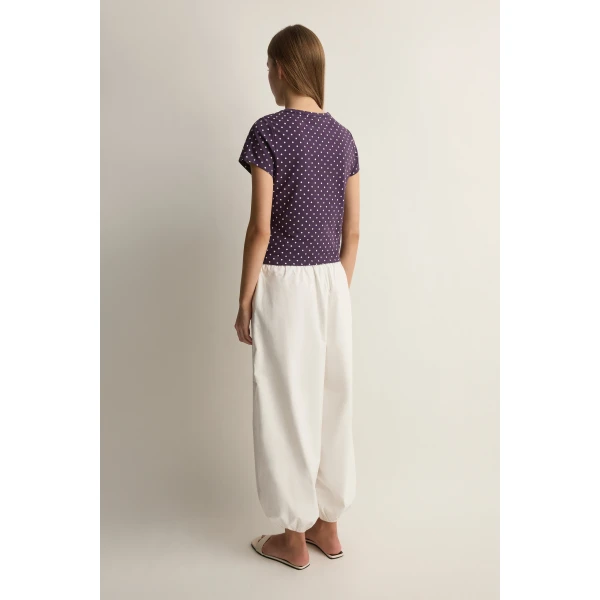 Posse Tommy Tee in Purple Ivory Polka Dot | T-shirts | Luxury Shoes , view 5