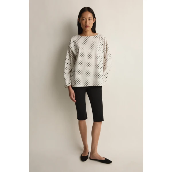 Posse Tommy Top in Ivory Black Polka Dot | Tops | Luxury Shoes , view 3
