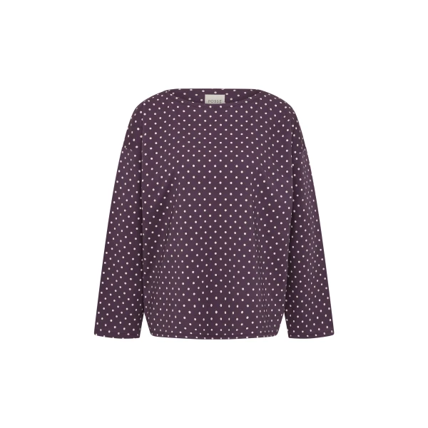 Posse Tommy Top in Purple Ivory Polka Dot | Tops | Luxury Shoes 