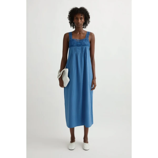 Posse Veda Dress in Azure | Midi Dresses | Luxury Shoes , view 2