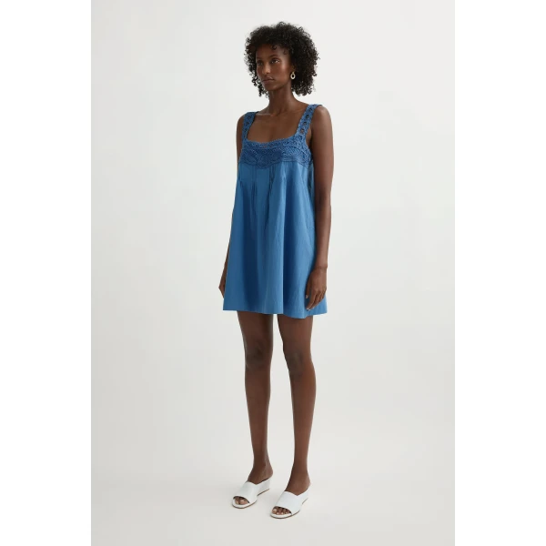 Posse Veda Mini Dress in Azure | Mini Dresses | Luxury Shoes , view 4