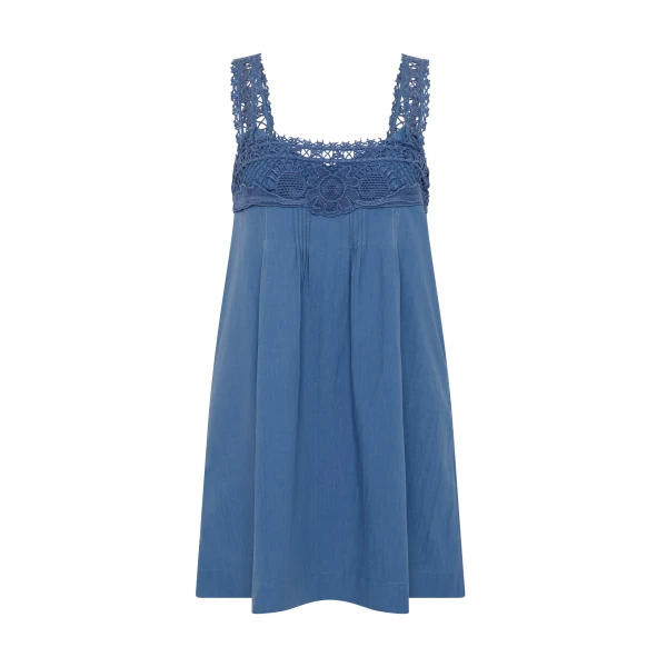 Veda Mini Dress in Azure