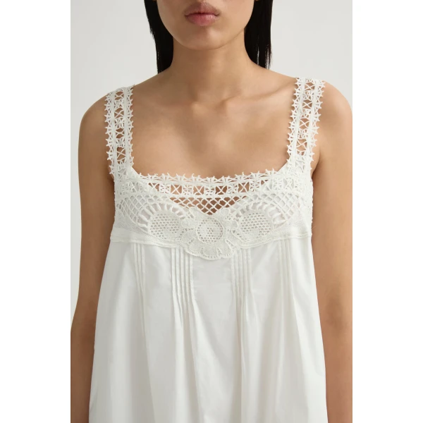 Posse Veda Mini Dress in Vintage White | Mini Dresses | Luxury Shoes , view 3