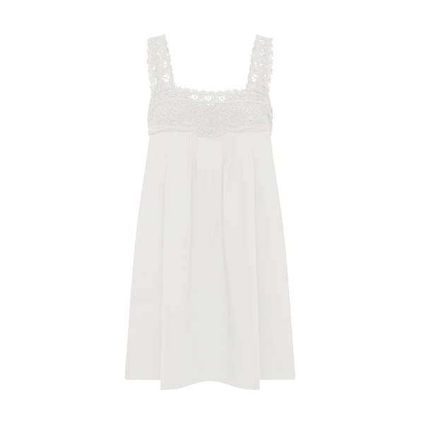Veda Mini Dress in Vintage White