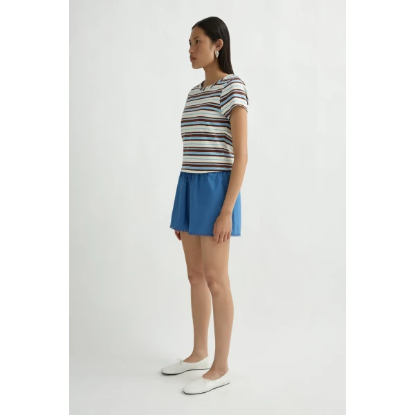 Posse Veda Short in Azure | Shorts | Luxury Shoes , view 4