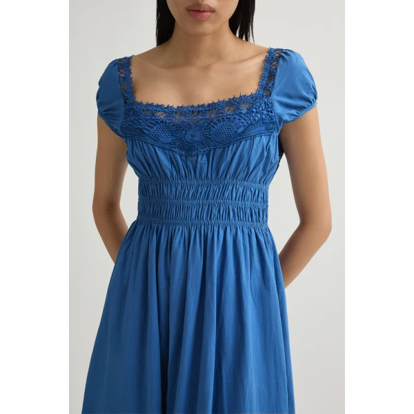 Posse Veda Sundress in Azure | Midi Dresses | Luxury Shoes , view 3