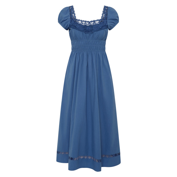 Posse Veda Sundress in Azure | Midi Dresses | Luxury Shoes 