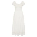Posse Veda Sundress in Vintage White | Midi Dresses | Luxury Shoes 