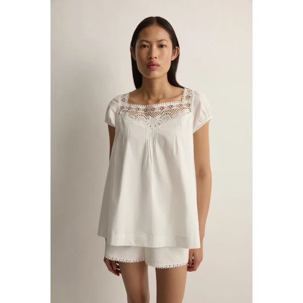 Posse Veda Top in Vintage White | Tops | Luxury Shoes , view 2
