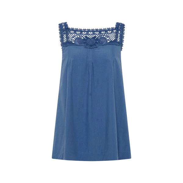 Posse Veda Tunic in Azure | Tops | Luxury Shoes 