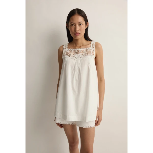 Posse Veda Tunic in Vintage White | Tops | Luxury Shoes , view 2