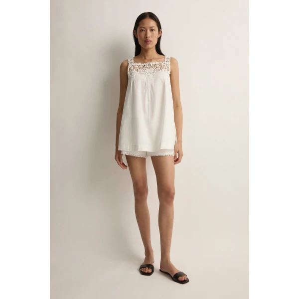 Posse Veda Tunic in Vintage White | Tops | Luxury Shoes , view 4