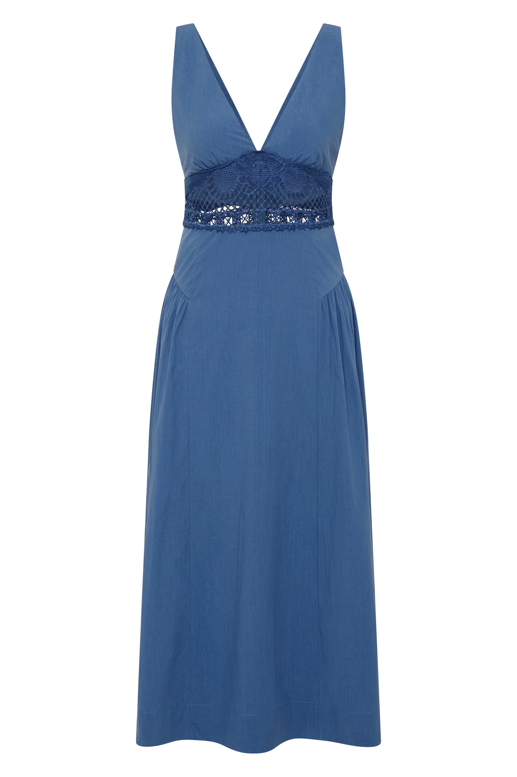 Posse Veda V-Neck Dress in Azure Posse Veda V-Neck Dress in Azure | Midi Dresses | Luxury Shoes