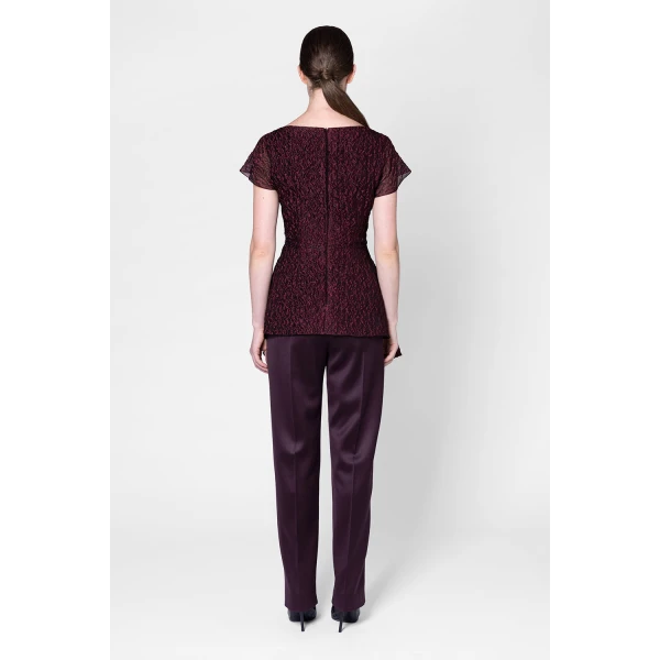 ROKSANDA Cirel Top in Burgundy | Tops | Luxury Shoes 