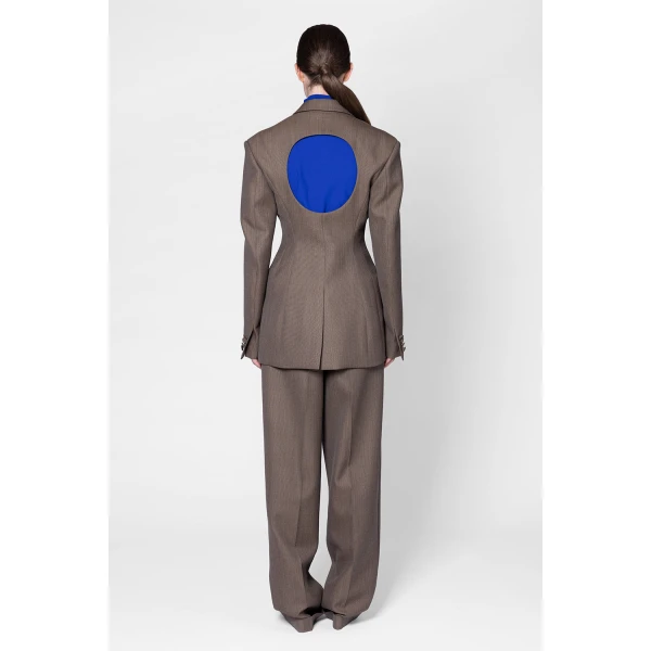 ROKSANDA Ines Trouser in Brown Melange | Wide leg pants | Luxury Shoes 