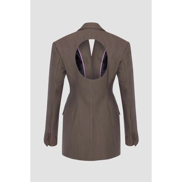ROKSANDA Ivara Jacket in Brown Melange | Jackets | Luxury Shoes 