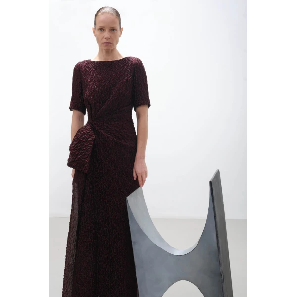 ROKSANDA Syla Dress in Burgundy | Evening Gowns | Luxury Shoes 