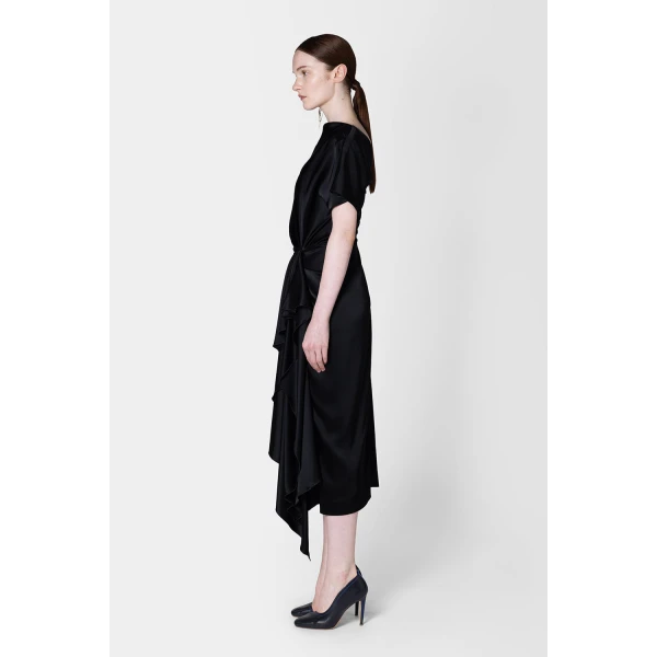 ROKSANDA Zoa Dress in Black | Midi Dresses | Luxury Shoes 
