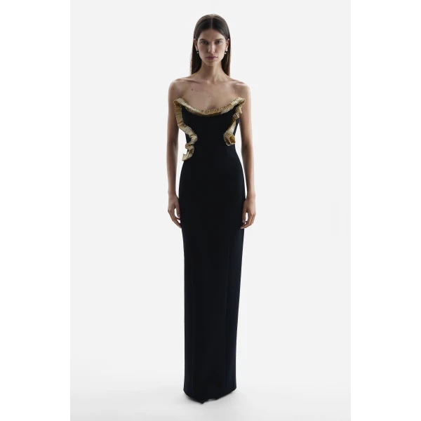 Rachel Gilbert Malik Column Gown, view 3