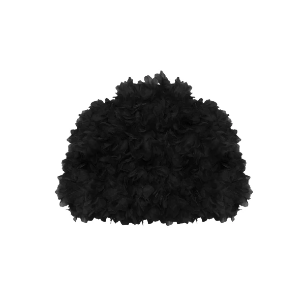 Rasario Cropped Bolero with a Floral Trim in Black, view 2