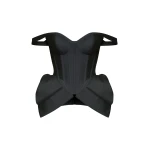 Rasario Laced Satin Corset with Panniers and Bows in Black