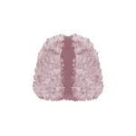 Rasario Voluminous Cape with Floral Trim in Light Pink
