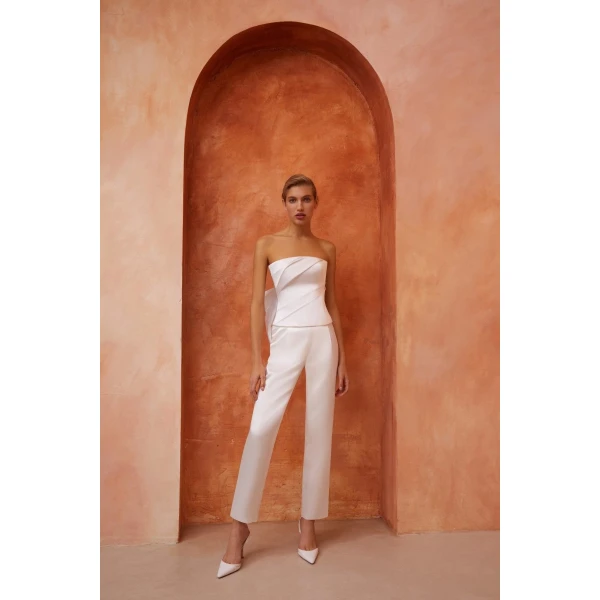 Rasario Diana Wedding Top in White, view 5