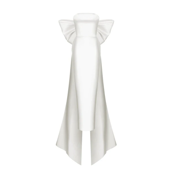 Rasario Mari Wedding Dress in White
