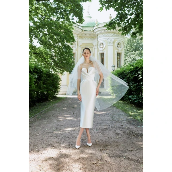 Rasario Sonya Wedding Dress in White, view 3