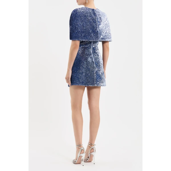 Rebecca Vallance Cambridge Cape in Blue Topaz | Cape | Luxury Shoes 