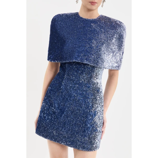 Rebecca Vallance Cambridge Cape in Blue Topaz | Cape | Luxury Shoes 