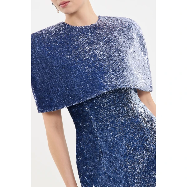Rebecca Vallance Cambridge Cape in Blue Topaz | Cape | Luxury Shoes 
