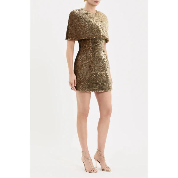 Rebecca Vallance Cambridge Cape in Gold | Cape | Luxury Shoes 
