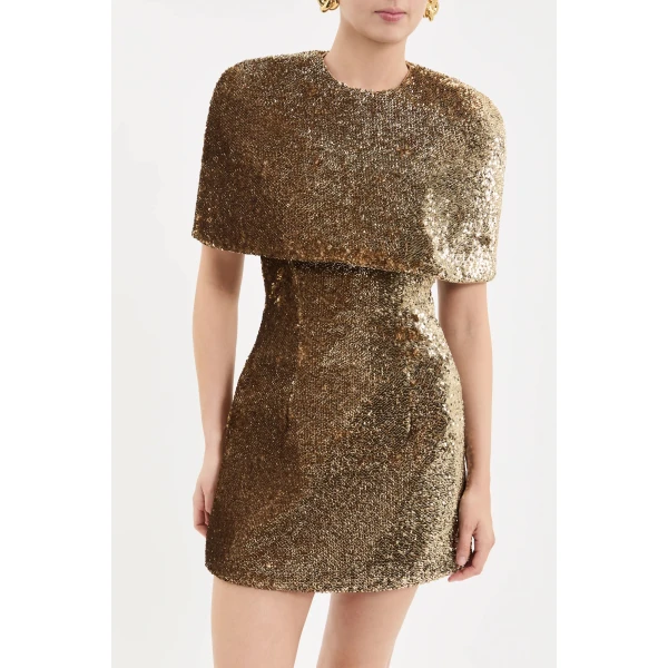 Rebecca Vallance Cambridge Cape in Gold | Cape | Luxury Shoes 