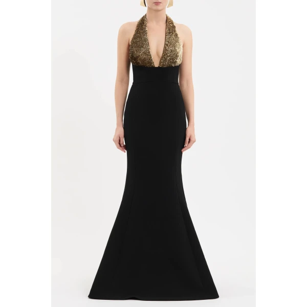 Rebecca Vallance Cambridge Halter Gown | Evening Gowns | Luxury Shoes 