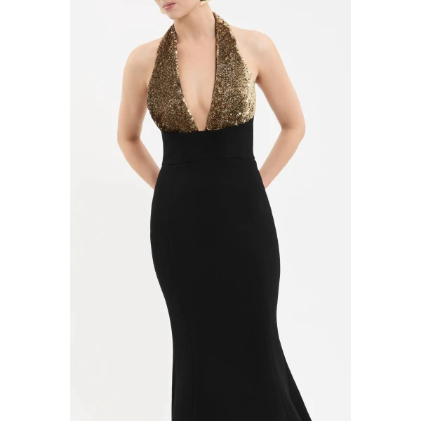Rebecca Vallance Cambridge Halter Gown | Evening Gowns | Luxury Shoes 