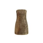 Rebecca Vallance Cambridge Mini Dress in Gold | Mini Dresses | Luxury Shoes 