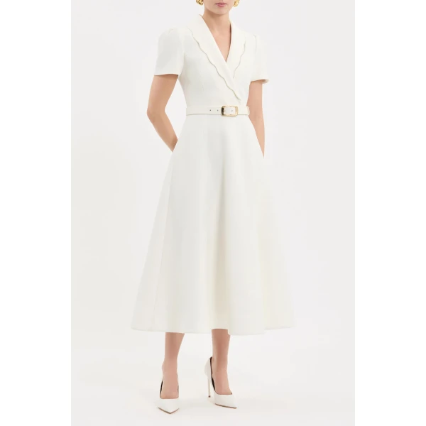 Rebecca Vallance Ivory midi dress
